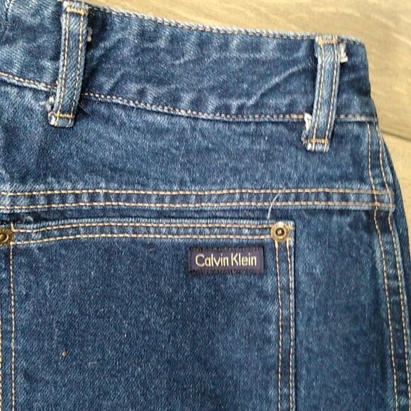 VTG CALVIN KLEIN 80s Mom Jeans Pleated Front High Waist Women's 29x28 12 Rise - Picture 10 of 10